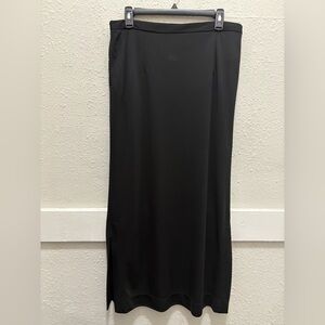 Mary Deangelis Black Straight Jersey Knit Skirt Size Large